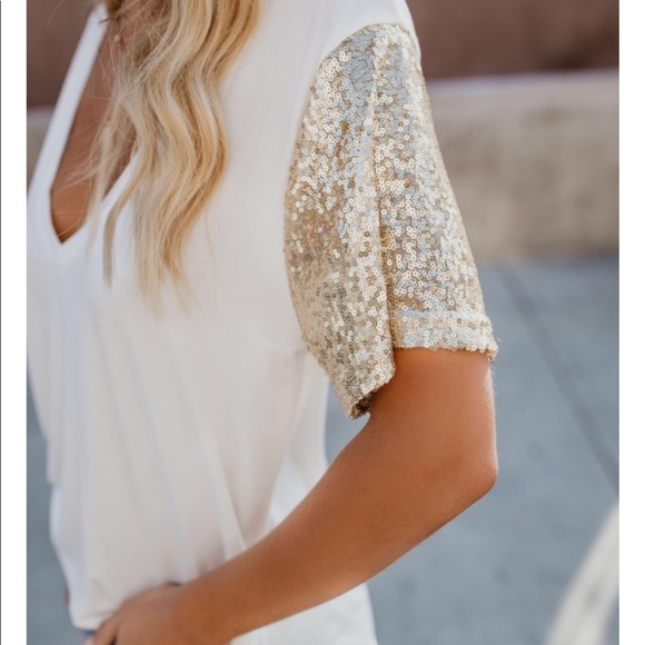 ‘Soho’ Sequin Sleeve Top - RESTOCKED - Picture 6 of 7